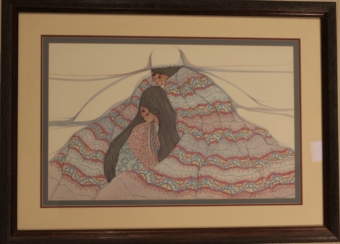 Indian couple print by amado pena for sale by james burkholder