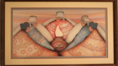 Indian group art print by amado pena for sale by james burkholder