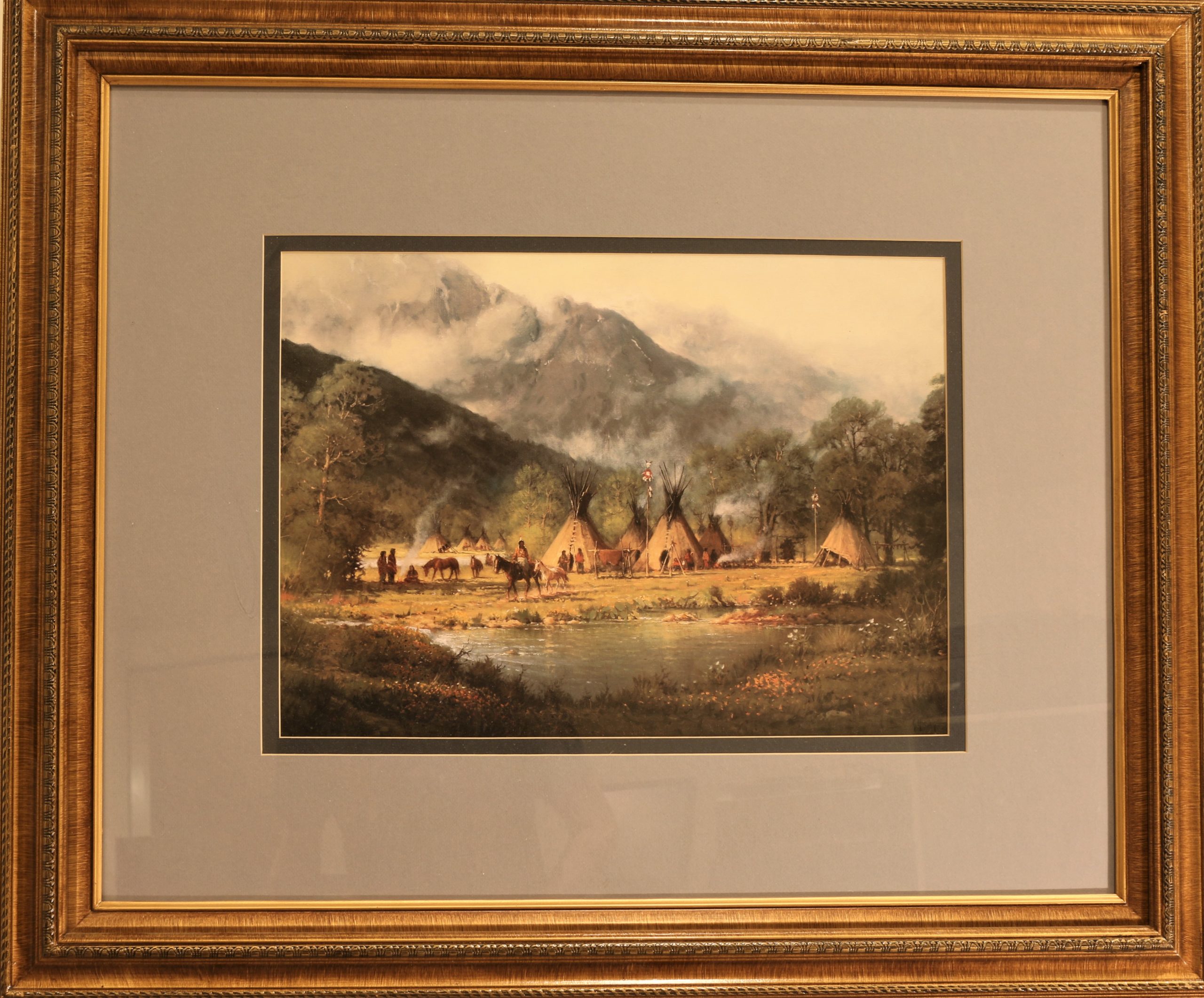 indian encampment art print by gerald harvey