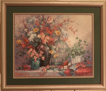 floral print by barbara mock for sale by james burkholder