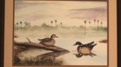 Art print of Wood Ducks by James Burkholder