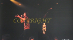 Photo of MIck Jagger with skeleton by james burkholder