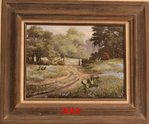 Oil painting hill country by Guy Botto