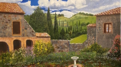 Tuscan Monastery painting by artist James Burkholder