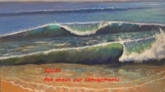 Waves South Padre shows the wonderful beach at South Padre Island by Jim Burkholder, Artist