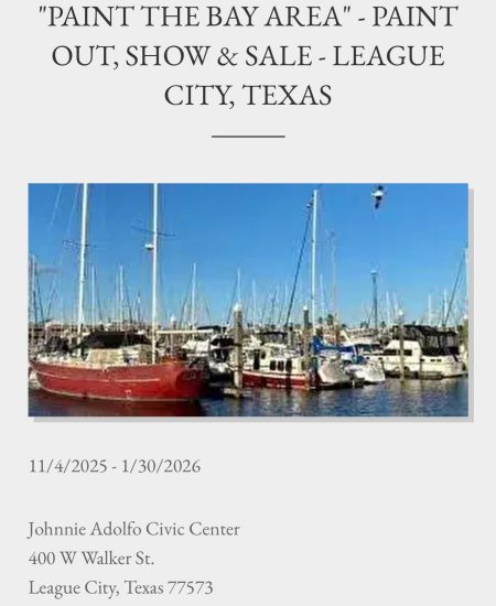 The Outdoor Painter's Society sponsored a Paint Out in League City, Texas